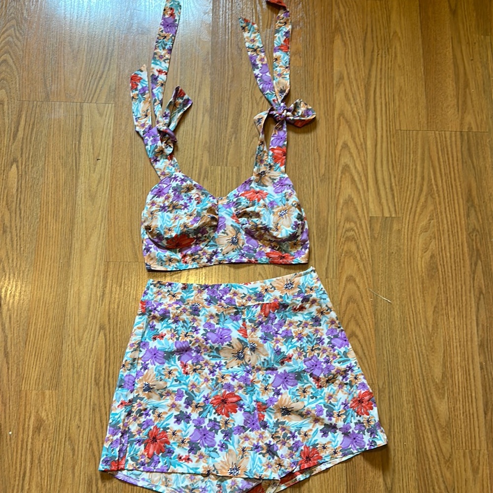 Two piece floral summer set